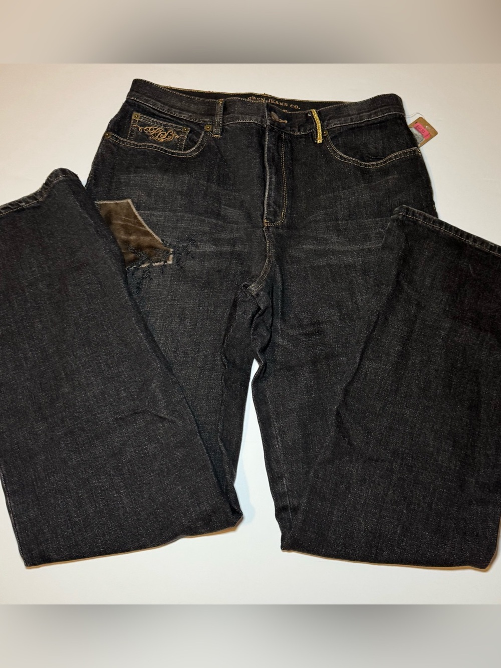 Ralph Lauren boot with patches  dark jeans 12